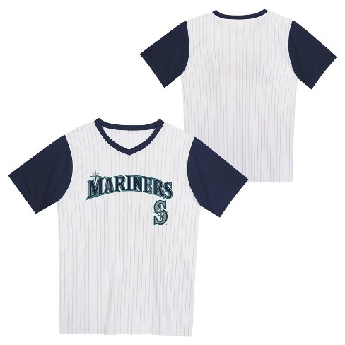 Mlb Seattle Mariners Boys Pinstripe Pullover Jersey Xs Target