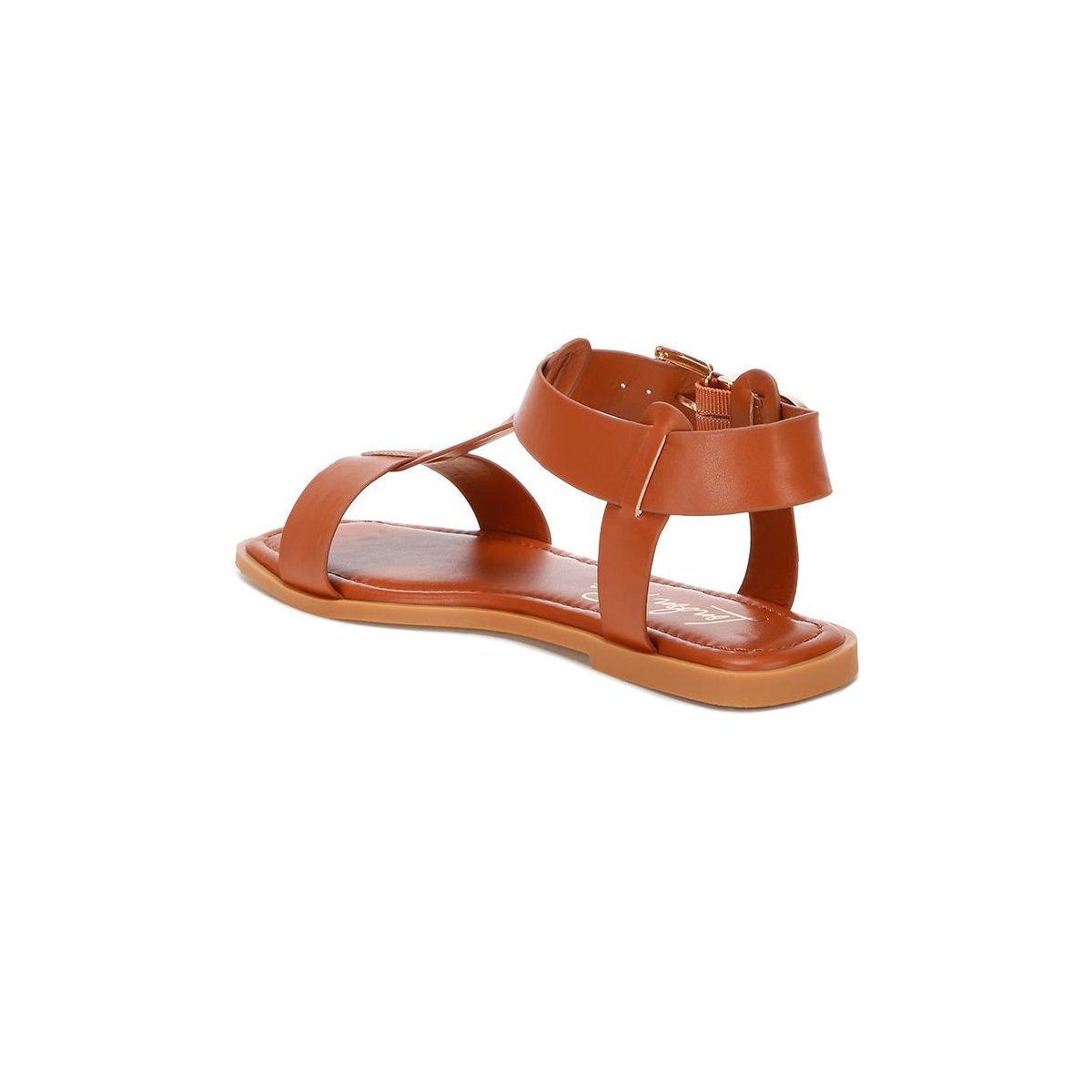 Женские сандалии London Rag Womens Yumal Buckled Square Toe Flat Sandals 8 — фото 4
