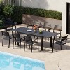 Crestlive Products 9pc Patio Expandable Dining Set Aluminum Outdoor Rectangular Table for 6 to 8 with chairs - 2 of 4