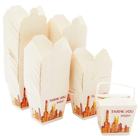 Stockroom Plus 50 Pack Chinese Style Paper Take Out Boxes To Go Food Containers 16 Oz Target