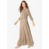 Roaman's Women's Plus Size Lace Popover Gown - 4 of 4