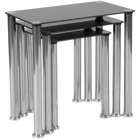 Riverside Nesting Table Black Riverstone Furniture
