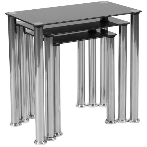 Riverside Nesting Table Black Riverstone Furniture