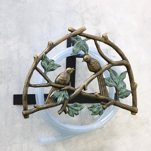 SPI Home Lovebirds Hose Holder – Decorative Metal Garden Hanger, 17" Wide Nature-Themed Wall Mount for Outdoor Hose Storage - 1 of 3