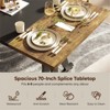 Bestier 70'' Rectangular Dining Table for 6-8 People Wooden Kitchen Table with Metal Legs Computer Desk - 3 of 4