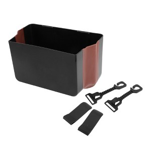 Unique Bargains Car Foldable Portable Front Rear Seats Trash Bin With Hook 1 Pc - 1 of 4