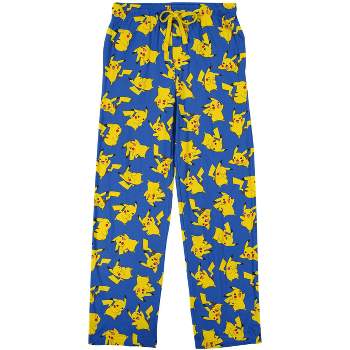 Pokemon Happy Pikachu Men's Blue Sleep Pajama Pants