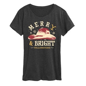 Women's - Yellowstone - Merry And Bright Short Sleeve Graphic T-Shirt - 1 of 4