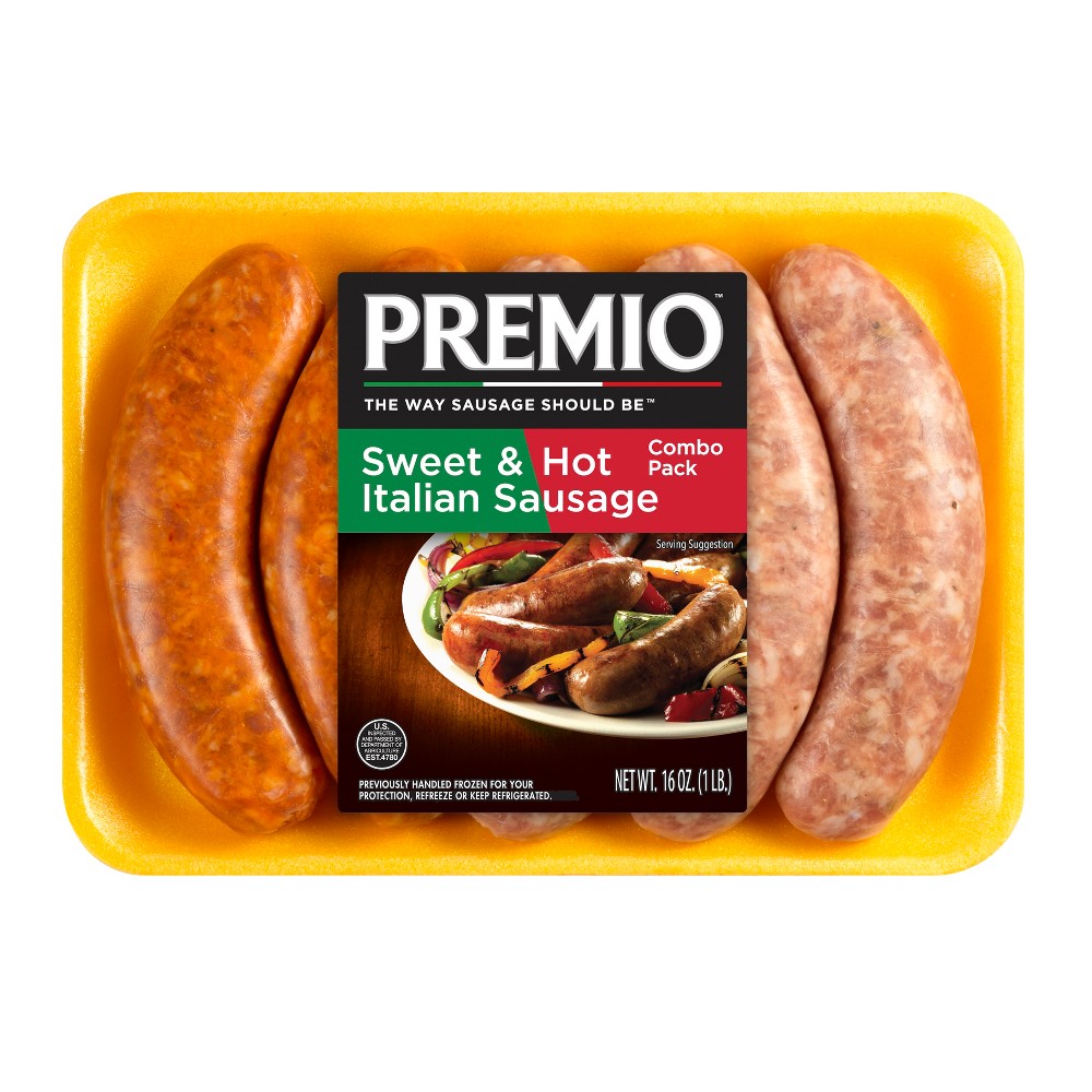 Premio Sweet & Hot Italian Sausage Combo Pack - 16oz