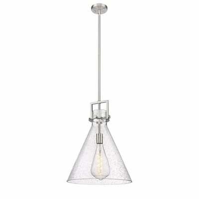 Newton Cone - 1 Light Stem Hung Pendant In Industrial Style-20.38 Inches Tall and 16 Inches Wide
