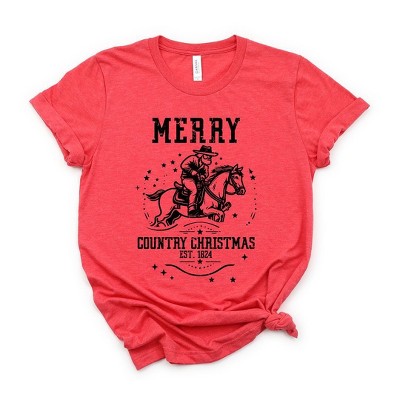 Simply Sage Market Women's Merry Country Christmas Short Sleeve Graphic Tee