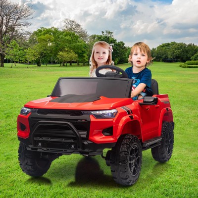 24V Kids Ride On Truck Car with Remote Control,Kids Electric Vehicles with Spring Suspension, LED Lights