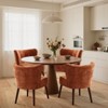 Modern Accent Chairs, Living Room Chairs, Upholstered Side Chair with Lounge Seat and Wood Legs for Dining Living Room Vanity - 3 of 4