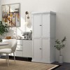 Tangkula 72.5" Kitchen Pantry w/4 Door 6-Tier Shelves Freestanding Modern Storage - 2 of 4