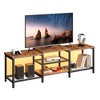 GustoWave Large TV Stand to 75 Inch TV, Entertainment Center with Power Outlet & 3-Tier Open Storage Shelves - 2 of 4