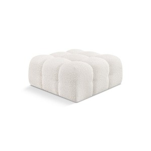 Meridian Furniture,Ames Boucle Fabric Ottoman - 1 of 4