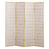 Gulches 4-Panel Natural Shoji Partition, Elegant Room Divider - 4 of 4