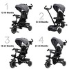 Kinder King 8 in 1 Kids Baby Stroller Tricycle Folding Toddler Trike w/Adjustable Push Handle - 4 of 4