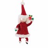 De Carlini Italian Ornaments 8.0 Inch Hollydance Sparkle Claus Christmas Tree Ornament , Christmas Decor Glittered Santa (1PC) - 3 of 4