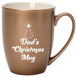 Elanze Designs Dad's Christmas Mug Bronze 10 ounce New Bone China Coffee Cup Mug - 1 of 4