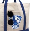 Eastern Illinois University Primary Logo Canvas Tote Bag With External Pocket, Reusable Shoulder Bag for Shopping, School, Beach - 2 of 4
