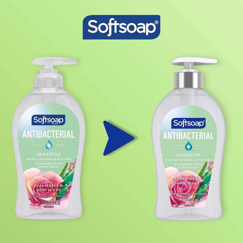 Softsoap Antibacterial + Sensitive Hand Wash - Rose Scent - 11.25 fl oz, 3 of 10