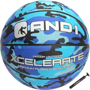 AND1 Xcelerate Rubber Basketball: Official Regulation Size 7 (29.5 inches) - Deep Channel Construction, Made for Indoor Outdoor Games - 1 of 4