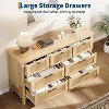Fluted Dresser for Bedroom with 7 Drawers,Modern Chest of Drawers,Wooden Dresser TV Stand,Closet Clothes Storage Organizer for Living Room,Hallway - 3 of 4