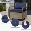 YARDSIGHT Outdoor Swivel Rocker Patio Set ¨C Rattan Chairs with Cushions & Stainless Steel Armrest Frames Ideal for Garden, Backyard, Porch - 4 of 4