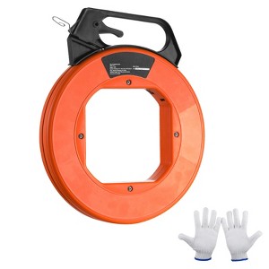 VEVOR Steel Wire Puller, 240ft, 1/8in, with Enhanced Housing & Handle, Simplified Cable Pulling Device, Adaptable for Wall, Orange - 1 of 4