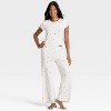 Women's Pointelle Short Sleeve Shirt and Pants Pajama Set - Auden™ - 3 of 3