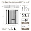 GOTGELIF Pet Gate 70.98" Extra Tall 29.5-40.6" Wide Auto Close Pressure Mount Gate - Adjustable Cat Door - 3 of 4