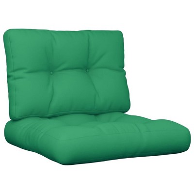 vidaXL Pallet Cushion Set of 2 Green 100% Polyester Medium