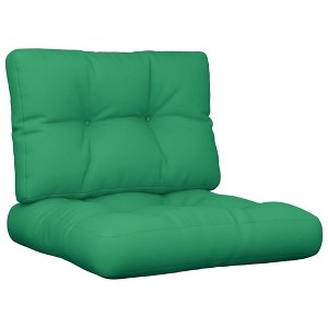 vidaXL Pallet Cushion Set of 2 Green 100% Polyester Medium - 1 of 4