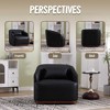 CAVINAS PU Leather Swivel Barrel Accent Chair with Mid-Height Backrest,Upholstered Swivel Living Room Chair,Reading Chairs for Living Room - 3 of 4
