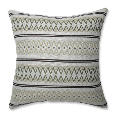 Zig Zag Avocado Throw Pillow Green - Pillow Perfect