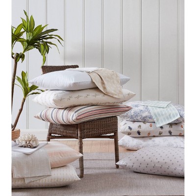 Queen Navy Cotton Percale Floral Print Sheet Set