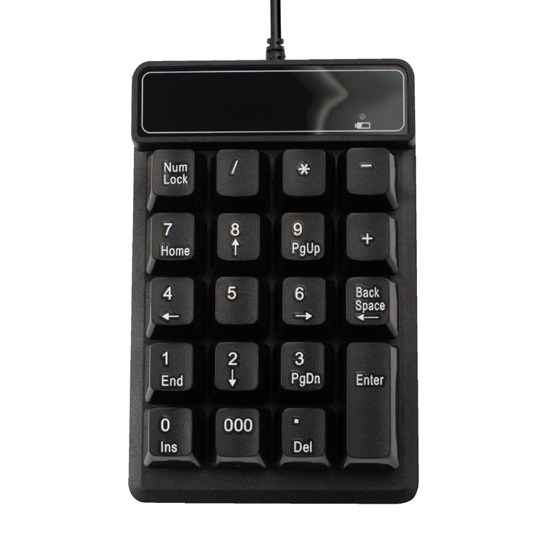 Insten USB Numeric Keypad, Portable Mini Wired Numpad, 19 Keys Accounting Number Keyboard Extension, For Laptop Desktop Computer PC, Black, 4 of 10