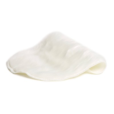 U Brands 11.4"x9.8" Locker Round Fur Rug White