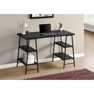 Sapphtopaz Home Office Desks 47.25" Contemporary Computer Desk with Open Storage Shelf Metal Frame Gaming Desk Office Desk for Home Office - 1 of 4