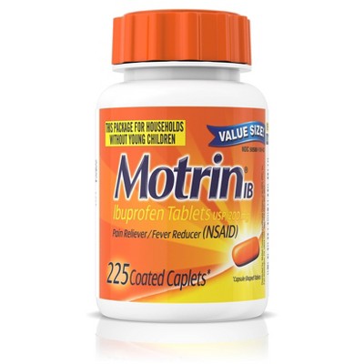 Motrin IB Pain Reliever & Fever Reducer Caplets - Ibuprofen (NSAID) - 225ct