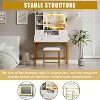 Makeup Vanity Desk with Mirror, Vanity Desk with Lights in 3 Colors, Girls Vanity Table with Charging Station, 4 Drawers - 3 of 4