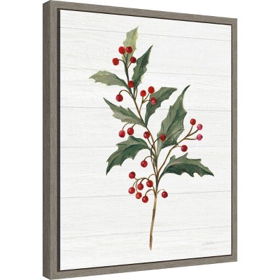Amanti Art Christmas Moments IV (Holly) by Silvia Vassileva Canvas Wall Art Print Framed 16 x 20-in.