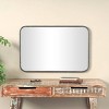 36"x24" Wooden Wall Mirror with Double Layered Chain, Silver - Olivia & May: Modern Rectangular Decor - 2 of 4