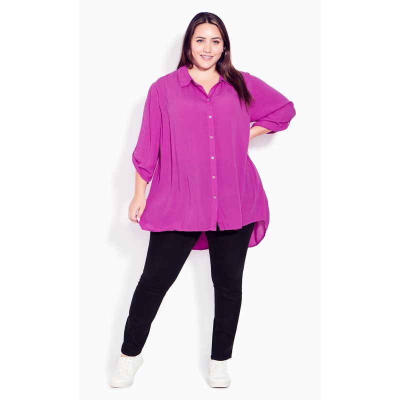 Women's Plus Size Island Breeze Tunic - purple | EVANS, 2 of 8
