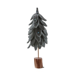 tagltd Wooly Felt Tree W/ Log Base Small Size - 1 of 3