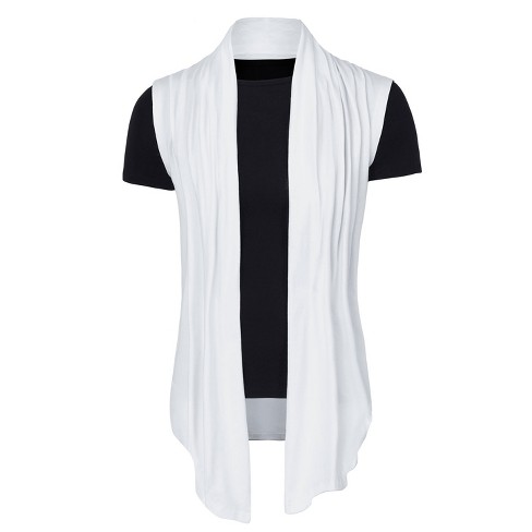 White sleeveless 2025 cardigan vest