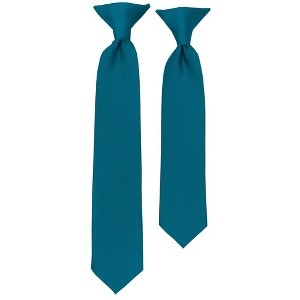 Solid Color Pre-tied Clip On Necktie For Boy - 1 of 4
