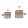 VisioGear 2PCS Gradient Ceramic Flowerpot, Modern Planter for Patio, Garden, Windowsill, White&Brown, 8.47"*8.47"*7.29" - 3 of 4