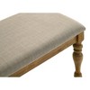 Huntington Transitional Dining Bench with Cushioned Seating, Antique Natural Oak - 2 of 4